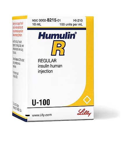 HUMULIN R 100 UNITS PER ML 10ML